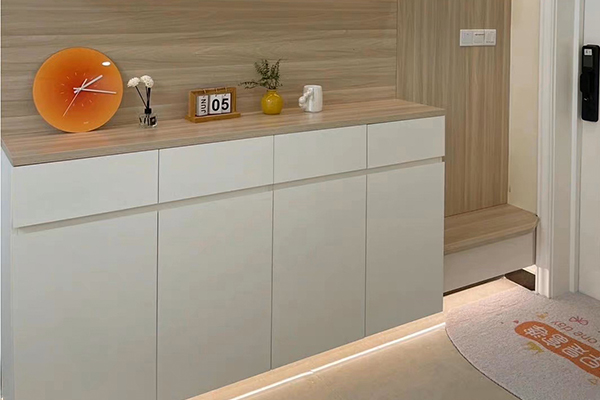 How to improve home quality through customized cabinet + door with ENF grade solid wood particleboard?